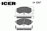 Комплект тормозных колодок ICER 181267