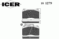 Комплект тормозных колодок ICER 181279