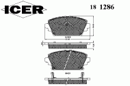 Комплект тормозных колодок ICER 181286