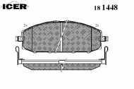 Комплект тормозных колодок ICER 181448