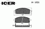Комплект тормозных колодок ICER 181521