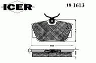 Комплект тормозных колодок ICER 181613