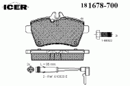 Комплект тормозных колодок ICER 181678-700