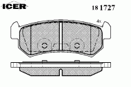 Комплект тормозных колодок ICER 181727