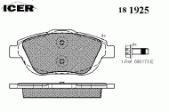 Комплект тормозных колодок ICER 181925