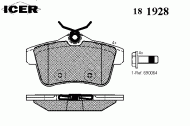 Комплект тормозных колодок ICER 181928