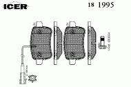 Комплект тормозных колодок ICER 181995