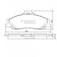 Комплект тормозных колодок NIPPARTS J3603053
