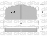 Комплект тормозных колодок CIFAM 822-480-0
