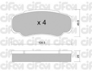 Комплект тормозных колодок CIFAM 822-532-0
