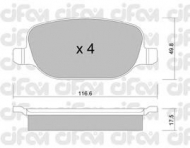 Комплект тормозных колодок CIFAM 822-704-0