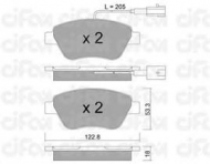 Комплект тормозных колодок CIFAM 822-321-3