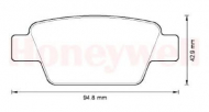 Комплект тормозных колодок BENDIX 573212B