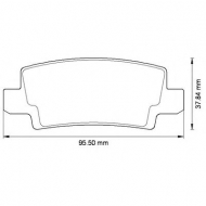 Комплект тормозных колодок BENDIX 572492B