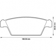 Комплект тормозных колодок BENDIX 572530B