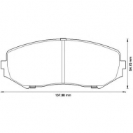 Комплект тормозных колодок BENDIX 572584B