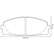 Комплект тормозных колодок BENDIX 572650B