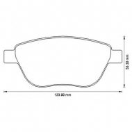 Комплект тормозных колодок BENDIX 573204B