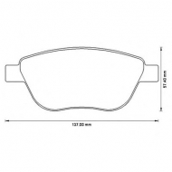 Комплект тормозных колодок BENDIX 573205B