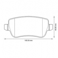 Комплект тормозных колодок BENDIX 573307B
