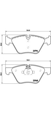 Комплект тормозных колодок BREMBO P 06 036