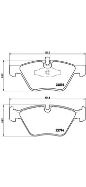 Комплект тормозных колодок BREMBO P 06 040