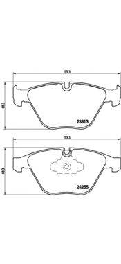 Комплект тормозных колодок BREMBO P 06 055