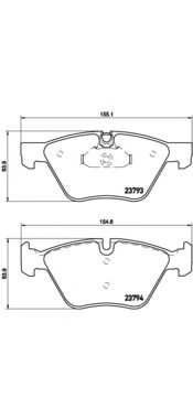 Комплект тормозных колодок BREMBO P 06 057