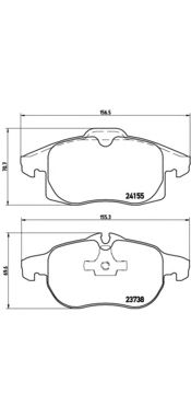Комплект тормозных колодок BREMBO P 10 011
