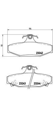 Комплект тормозных колодок BREMBO P 15 004