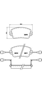 Комплект тормозных колодок BREMBO P 23 007