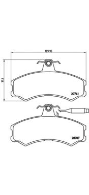 Комплект тормозных колодок BREMBO P 23 022