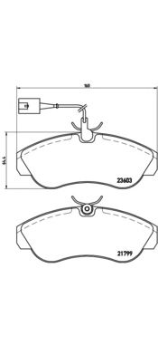 Комплект тормозных колодок BREMBO P 23 084