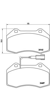 Комплект тормозных колодок BREMBO P 23 117