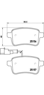 Комплект тормозных колодок BREMBO P 23 133
