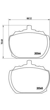 Комплект тормозных колодок BREMBO P 24 004