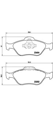 Комплект тормозных колодок BREMBO P 24 055