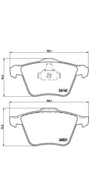 Комплект тормозных колодок BREMBO P 24 077