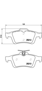 Комплект тормозных колодок BREMBO P 24 148