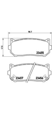 Комплект тормозных колодок BREMBO P 30 008