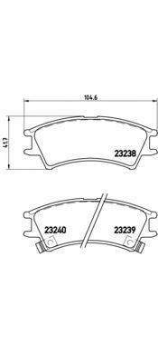 Комплект тормозных колодок BREMBO P 30 011