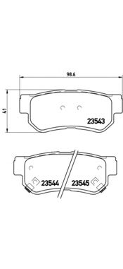 Комплект тормозных колодок BREMBO P 30 014