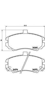 Комплект тормозных колодок BREMBO P 30 029