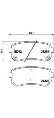 Комплект тормозных колодок BREMBO P 30 051