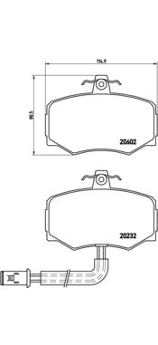 Комплект тормозных колодок BREMBO P 36 005