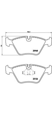 Комплект тормозных колодок BREMBO P 36 007