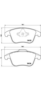 Комплект тормозных колодок BREMBO P 44 020