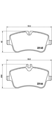 Комплект тормозных колодок BREMBO P 50 046