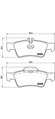 Комплект тормозных колодок BREMBO P 50 052