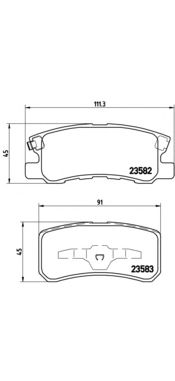 Комплект тормозных колодок BREMBO P 54 031
